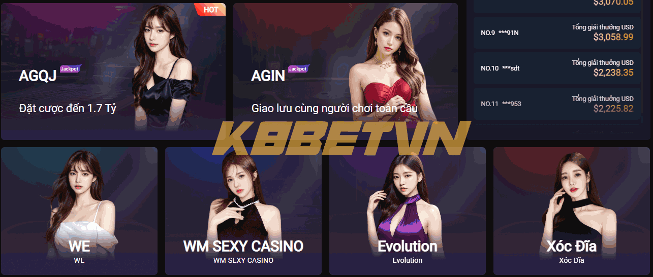 K8 live casino trực tuyến